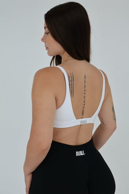 V-Neck crop - White