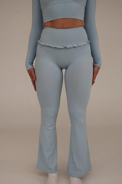 Frill Flare Pants - Moon White