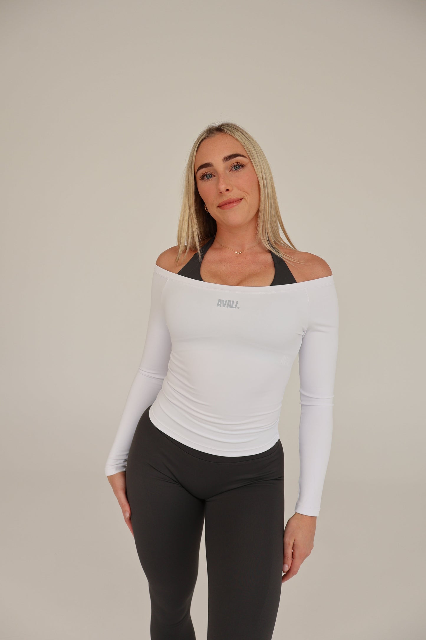 Off the Shoulder Long Sleeve - White
