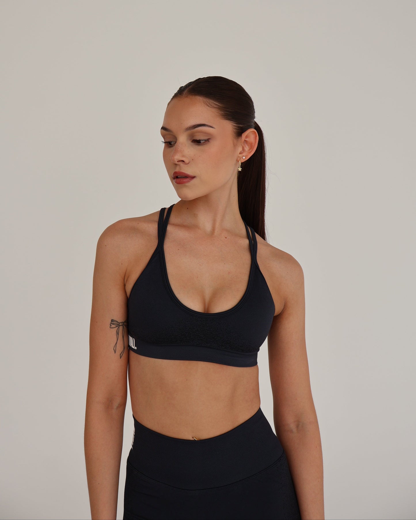 Recoil Crop Top - Charcoal